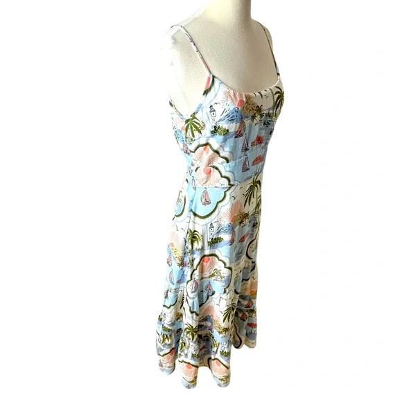 CYNTHIA ROWLEY NEW TROPICAL MAXI DRESS. - Picture 6 of 8